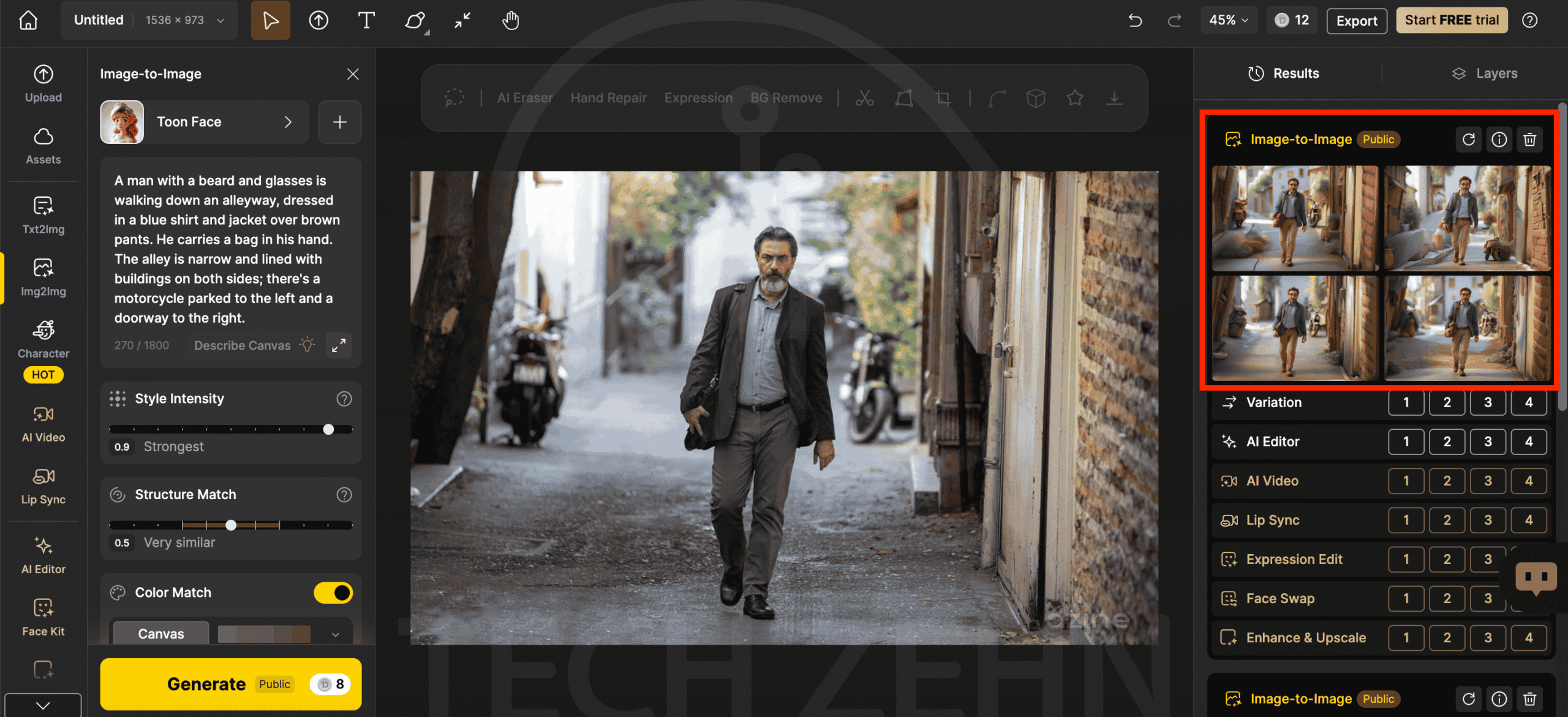 تصاویر نهایی تولید شده برای تبدیل عکس به تصویر سهبعدی با هوش مصنوعی Dzine