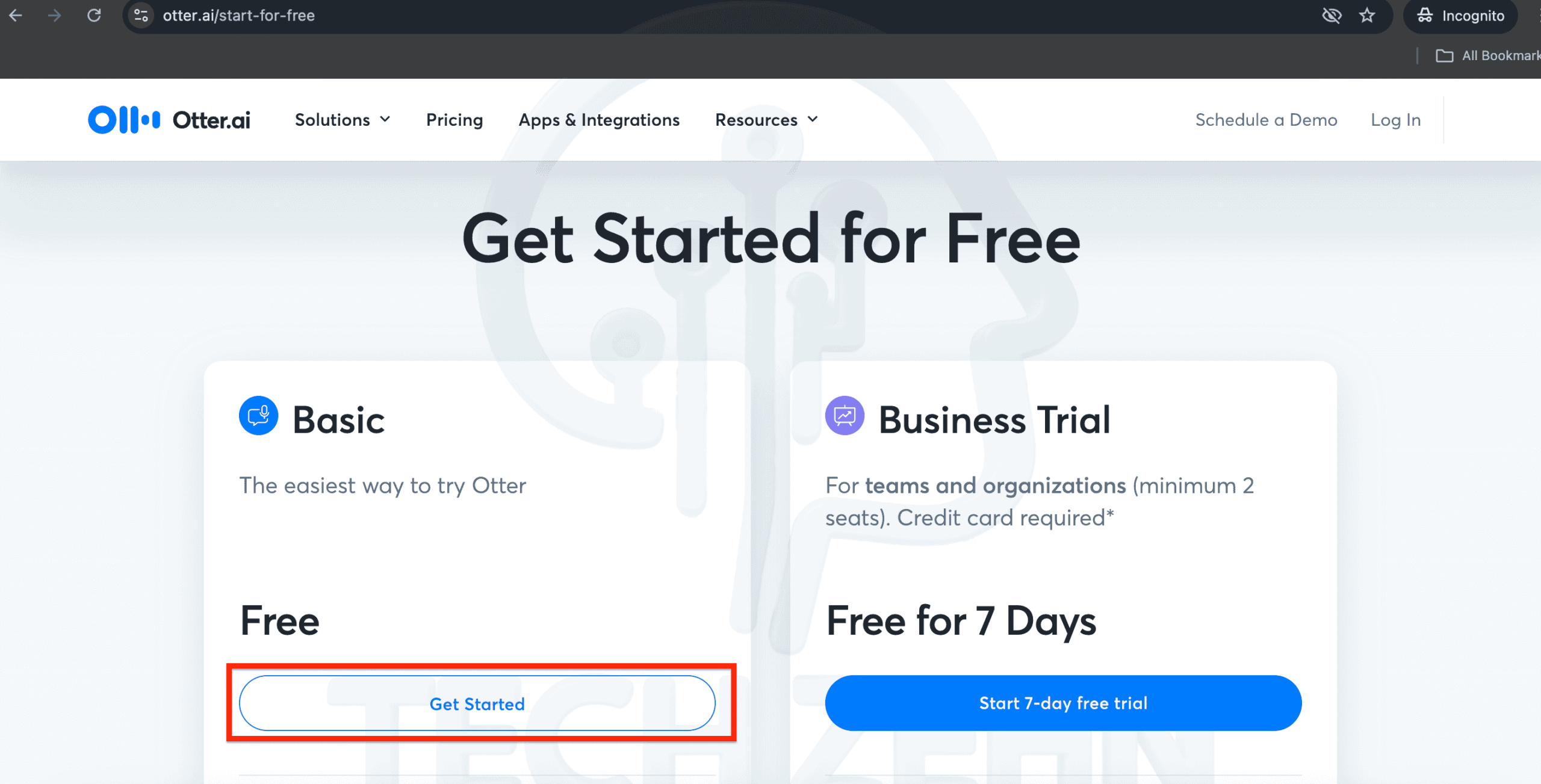 انتخاب پلن برای تبدیل صدا به متن با Otter.ai