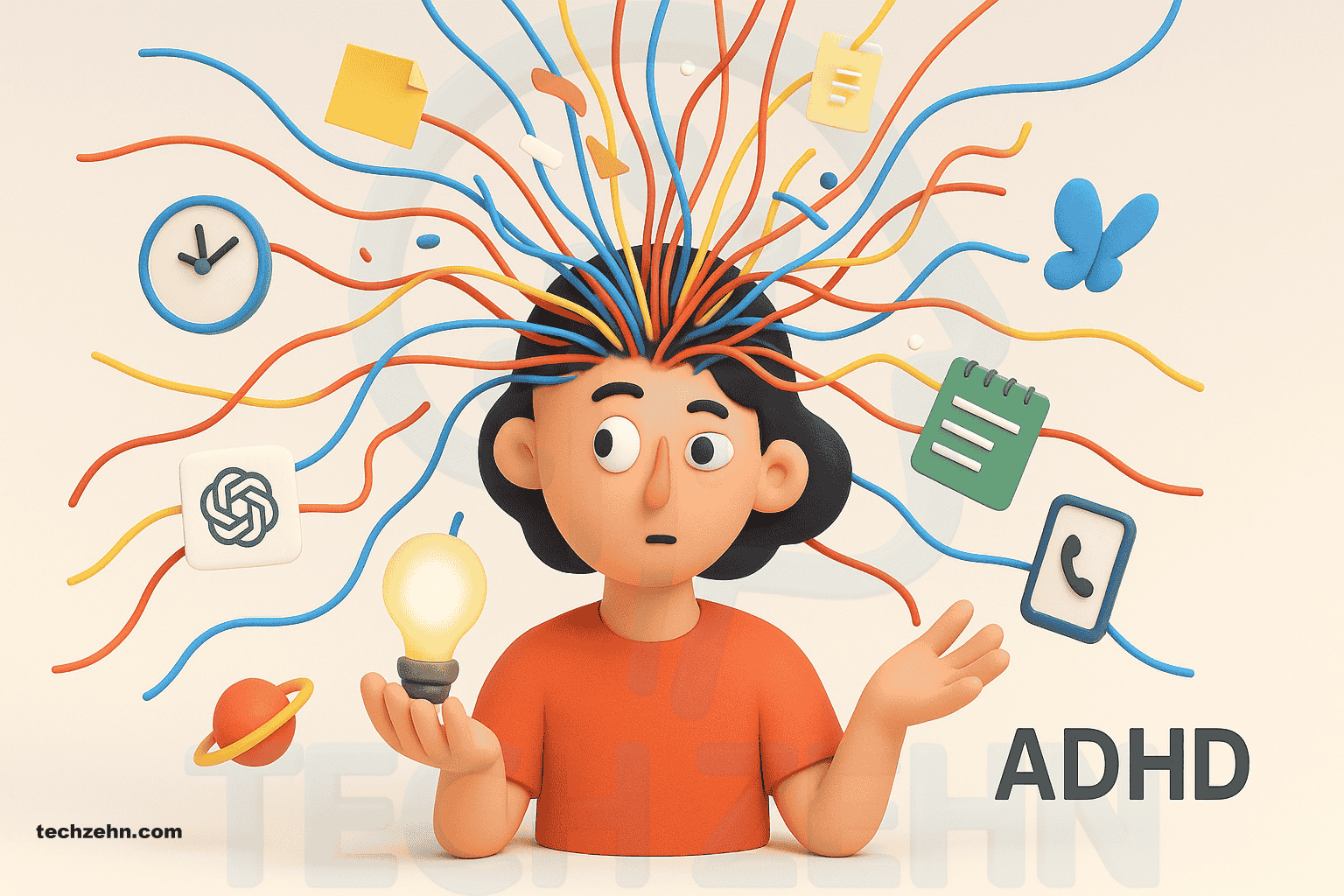 پرسیدن سوال با ChatGPT برای آروم کردن مغز ADHD