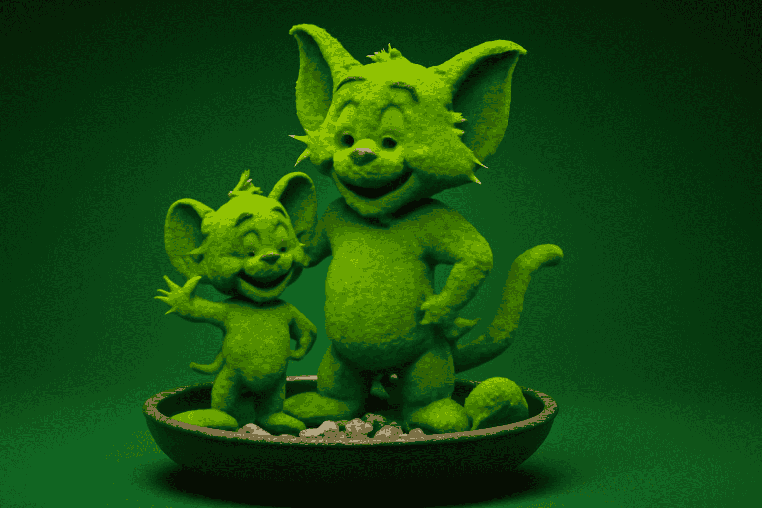 ساخت آیکون کارتونی تام و جری با پرامپت