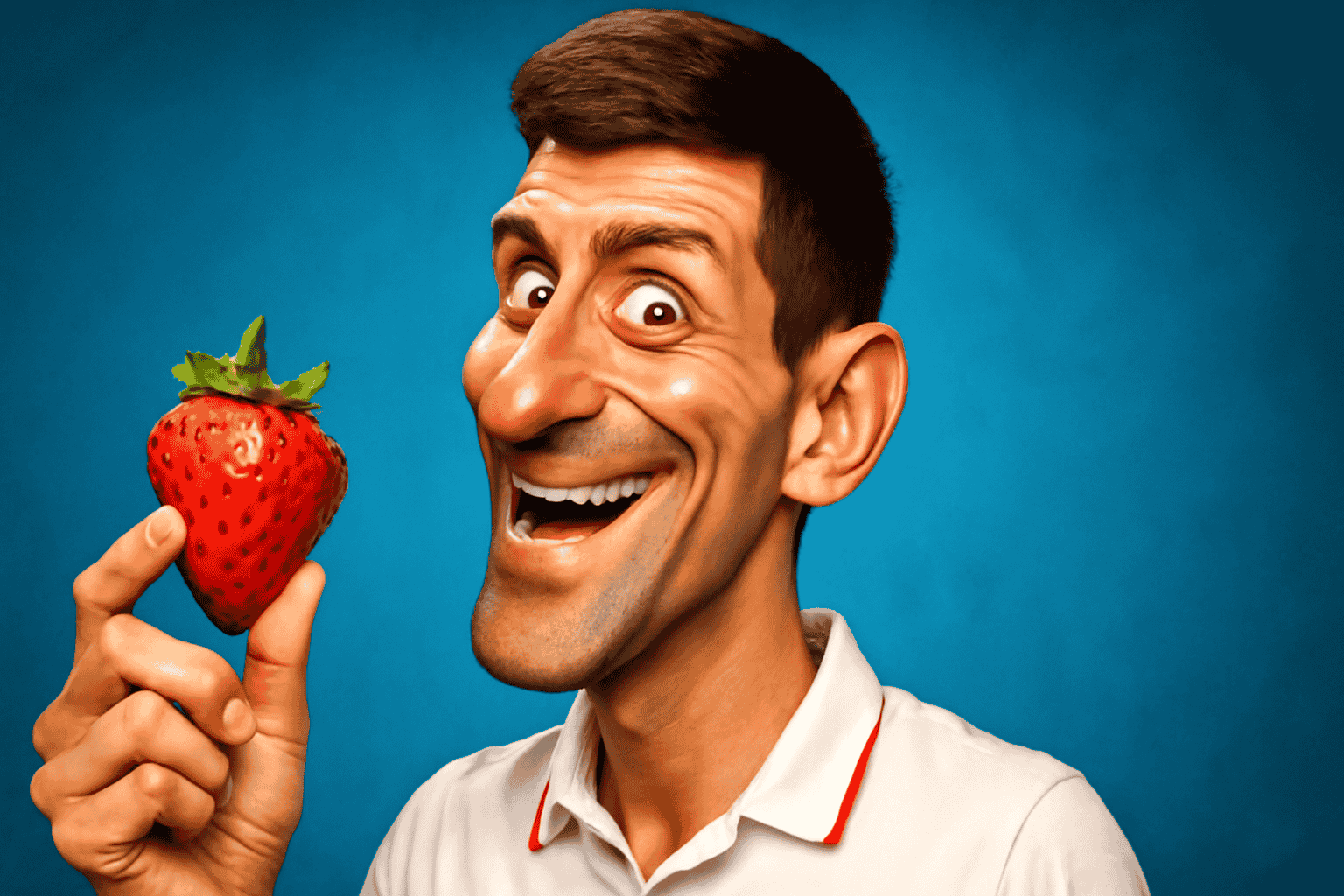 کاریکاتوری از ورزشکار حرفه‌ای نواک جوکوویچ
