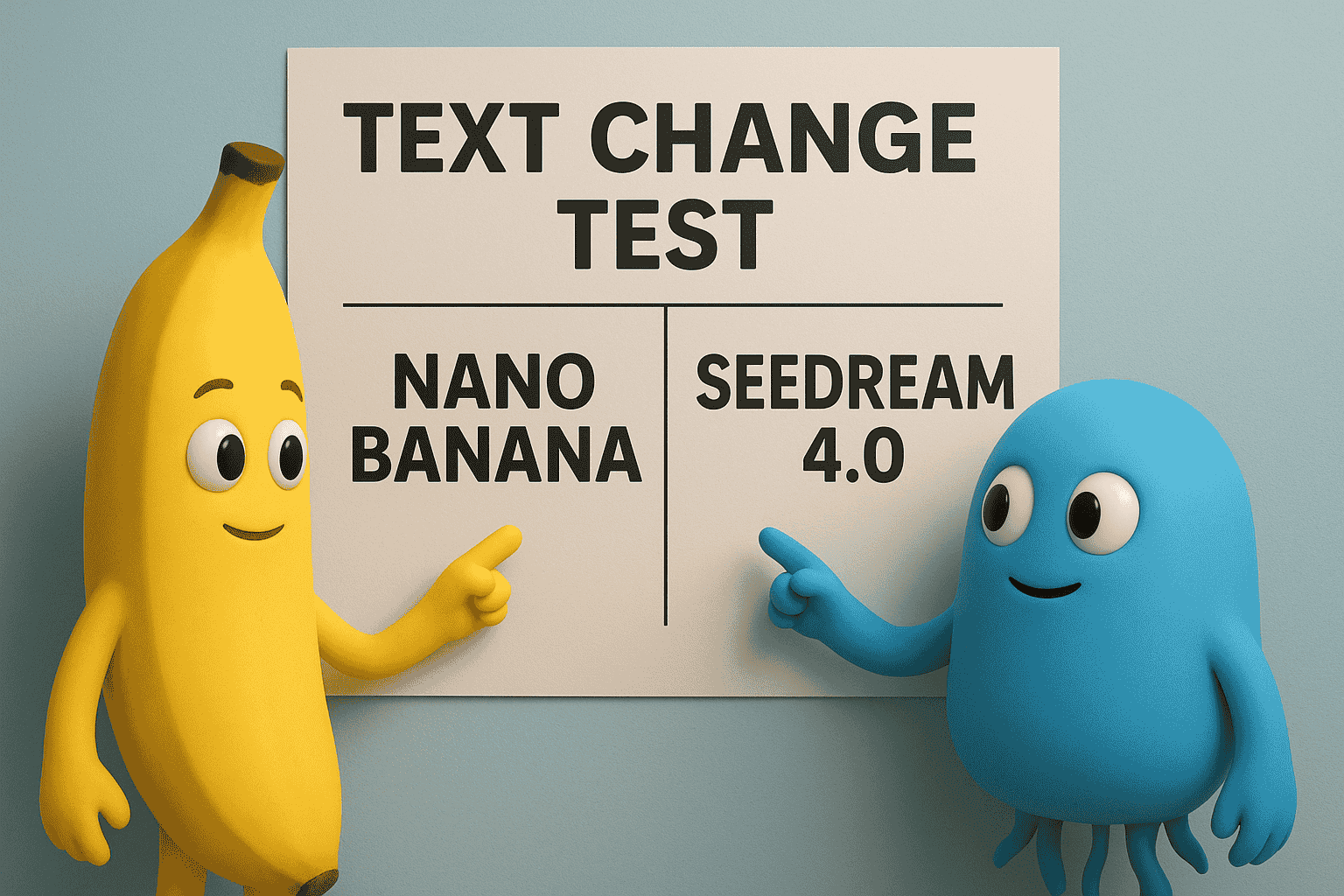 تست تغییر متن در تولید تصویر با هوش مصنوعی؛ دقت بالای Nano Banana در برابر تغییر ناخواسته Seedream 4.0.
