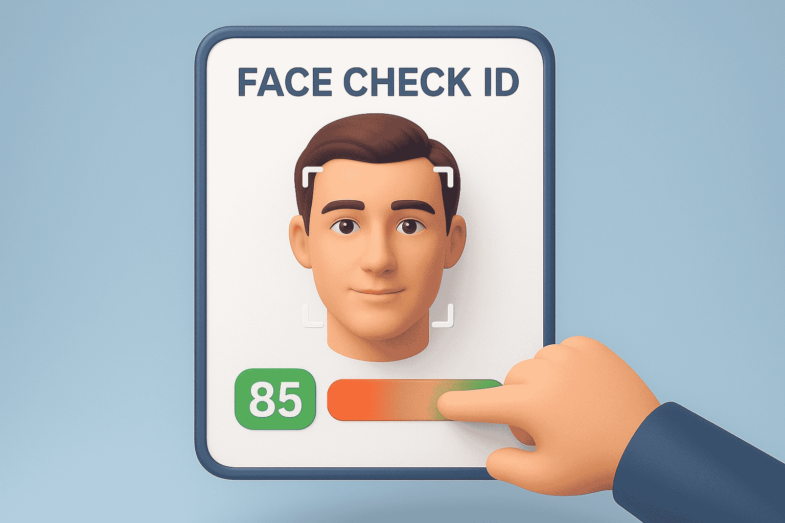 سیستم امتیازدهی FaceCheck ID میزان شباهت را نمایش میدهد.