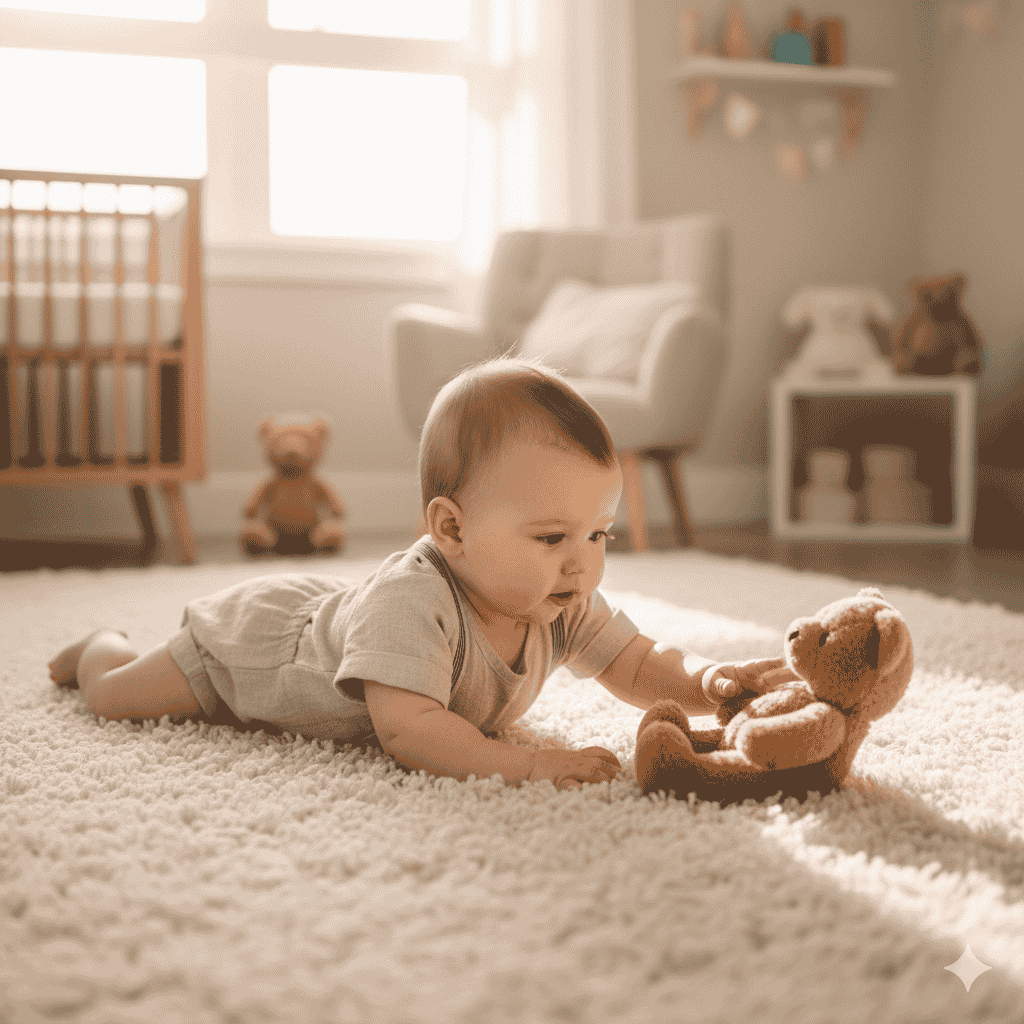 پرامپت عکاسی از نوزاد با تم گرم و خانگی