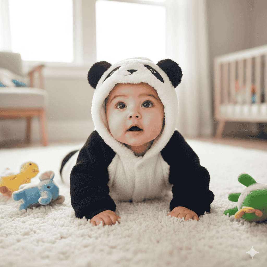 فضای دلنشینی برای پرامپت عکاسی از نوزاد با سبک زندگی