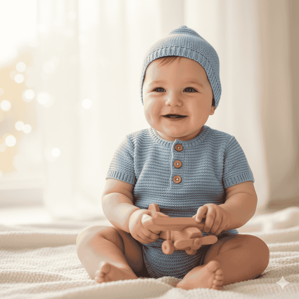 پرامپت عکاسی از نوزاد برای ثبت این لبخند شیرین