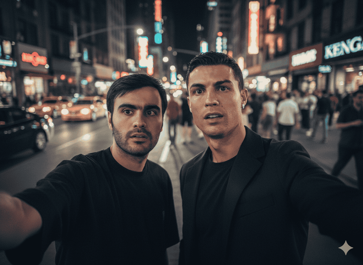 سلفی با افراد مشهور به کمک سایت هوش مصنوعی Gemini