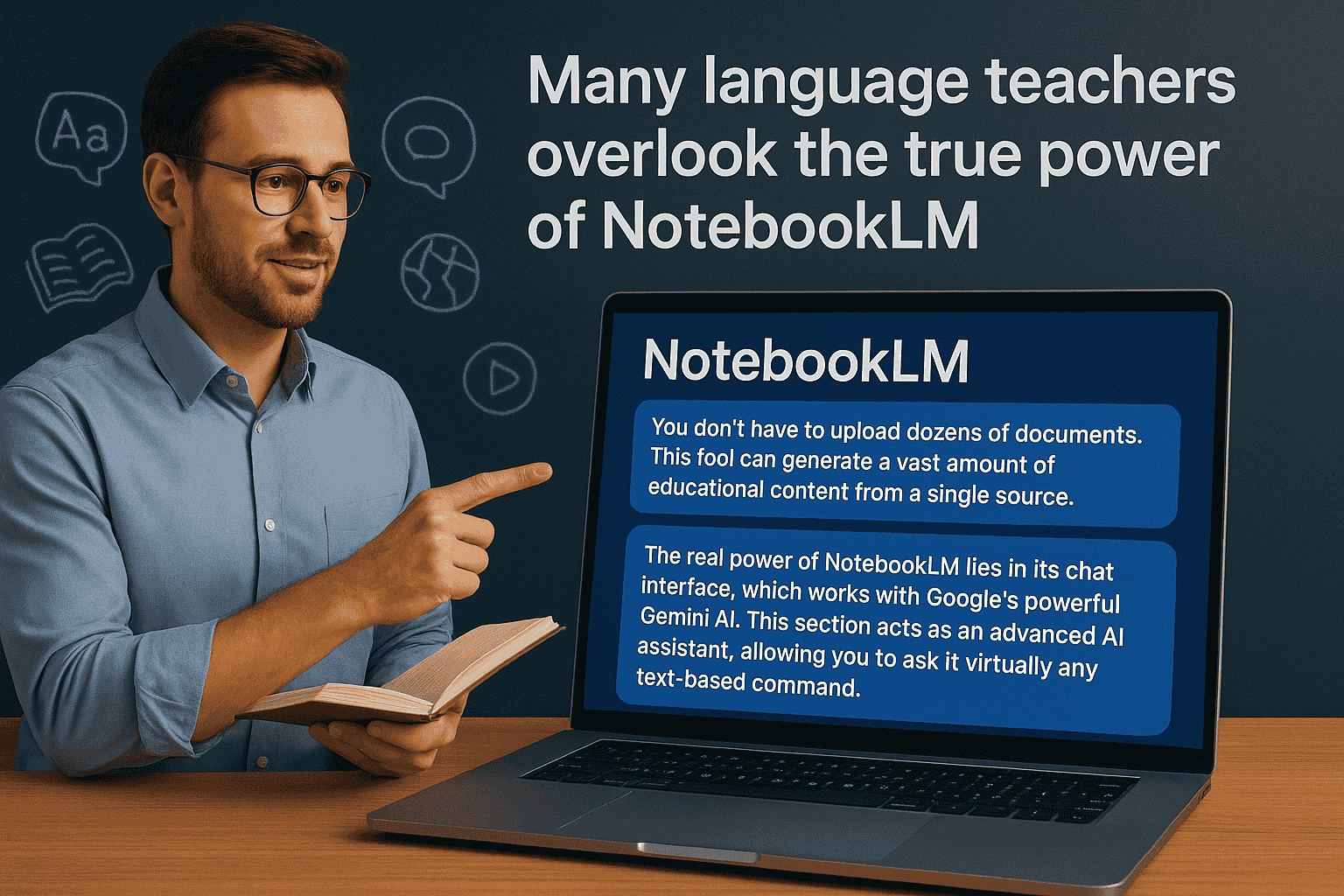 آموزش زبان به کمک قابلیتهای هوش مصنوعی NotebookLM