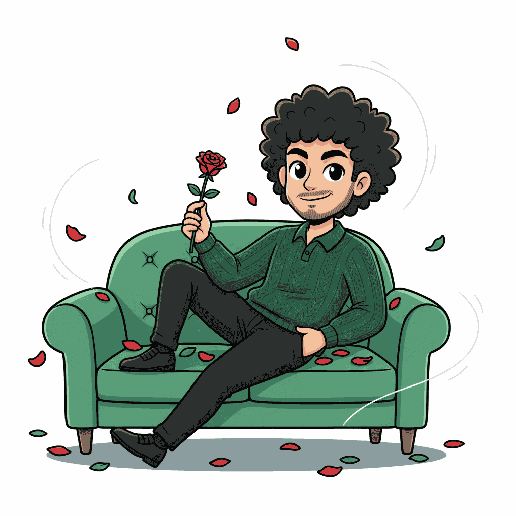 این تصویرسازی فانتزی و رمانتیک، با حالتی جذاب و گیرا، توسط قابلیت تبدیل عکس به کارتون با Gemini خلق شده است.