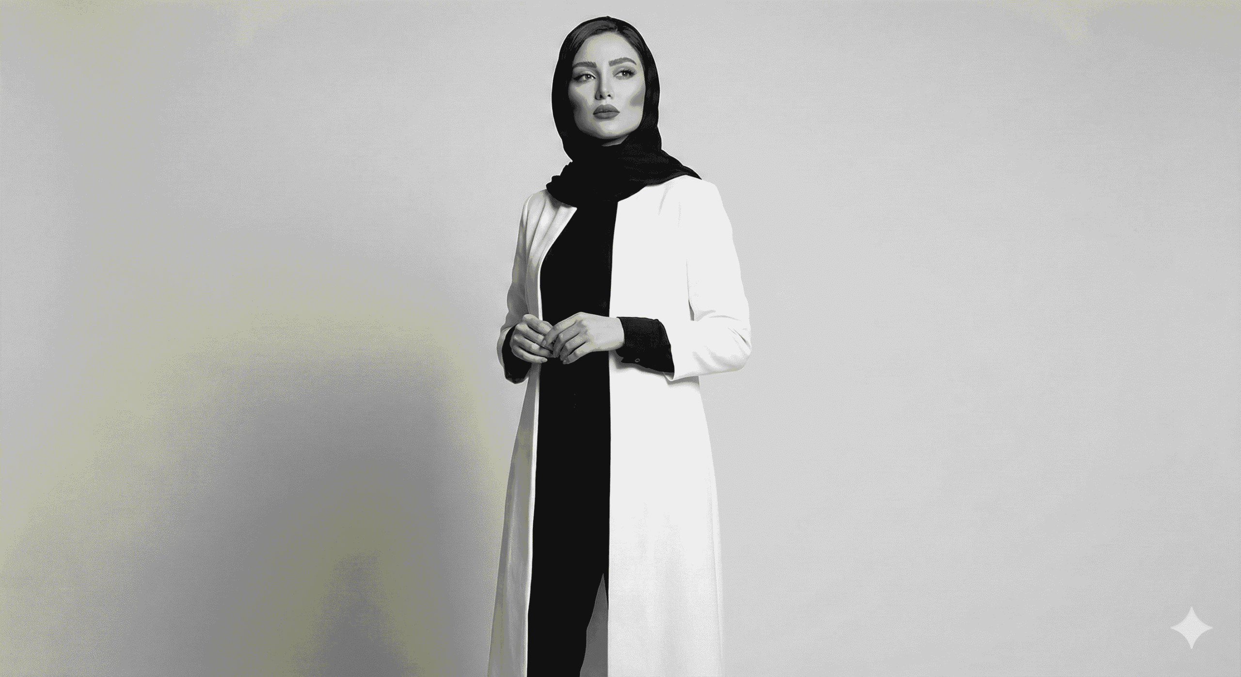 استفاده از سایت gemini برای عکس دخترانه با استایل سیاه‌وسفید