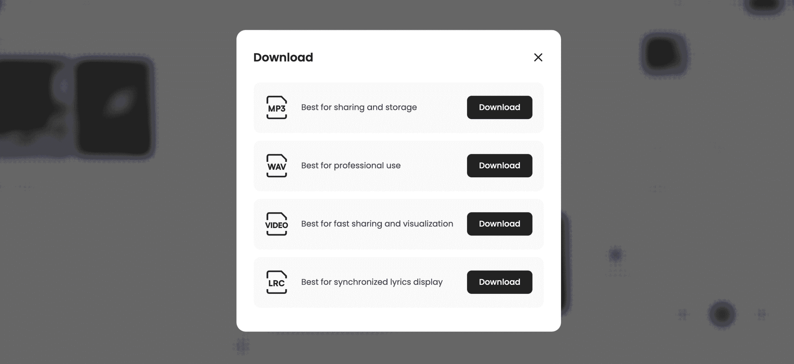 انتخاب موزیک ویدیو یا نسخه صوتی آهنگ برای تولید موسیقی از متن