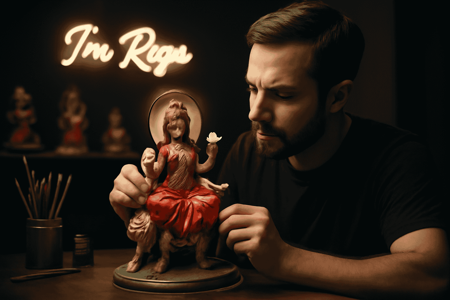 طراحی سازنده مجسمه های مینیاتوری با پرامپت ساخت عکس با سایت Gemini