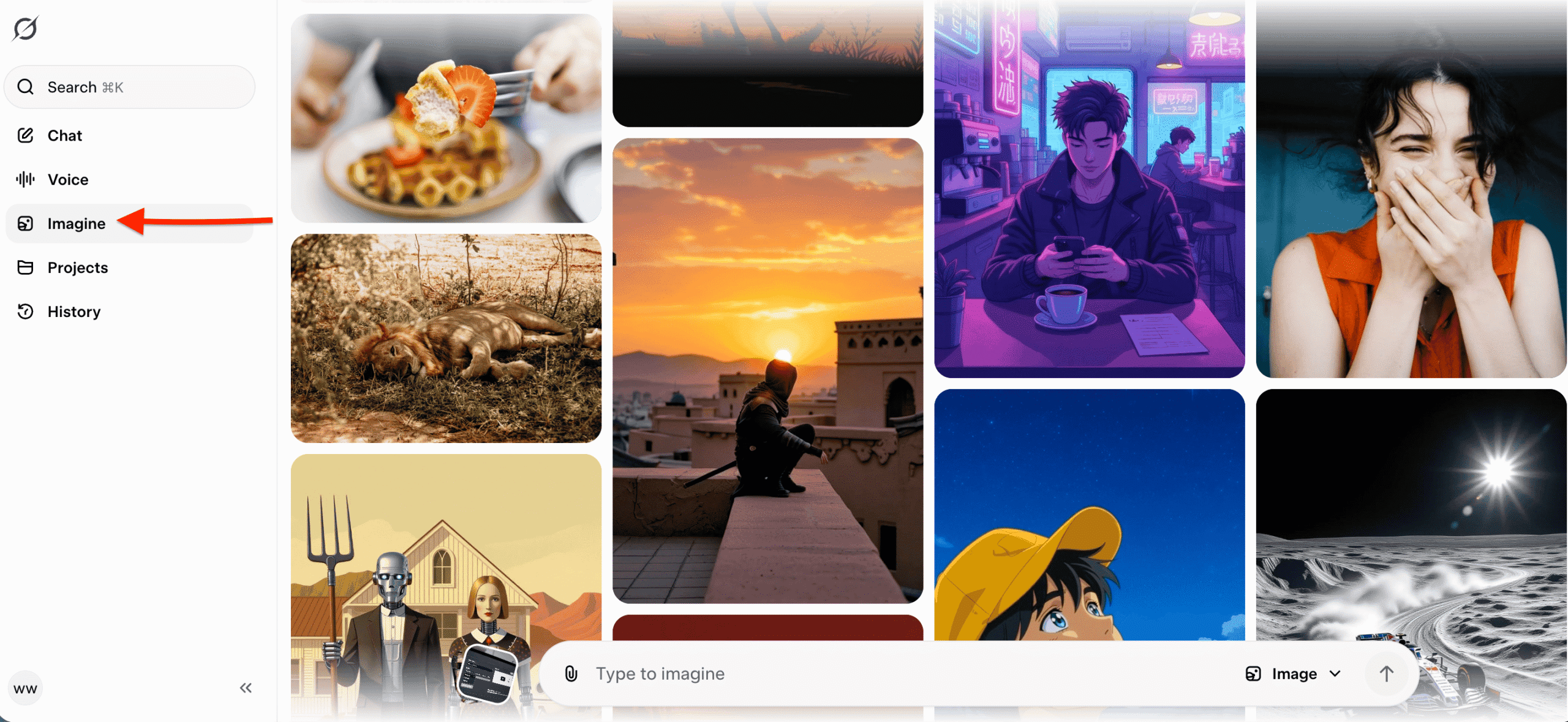 بخش ایمجین (Imagin) برای ساخت ویدیو با هوش مصنوعی گراک