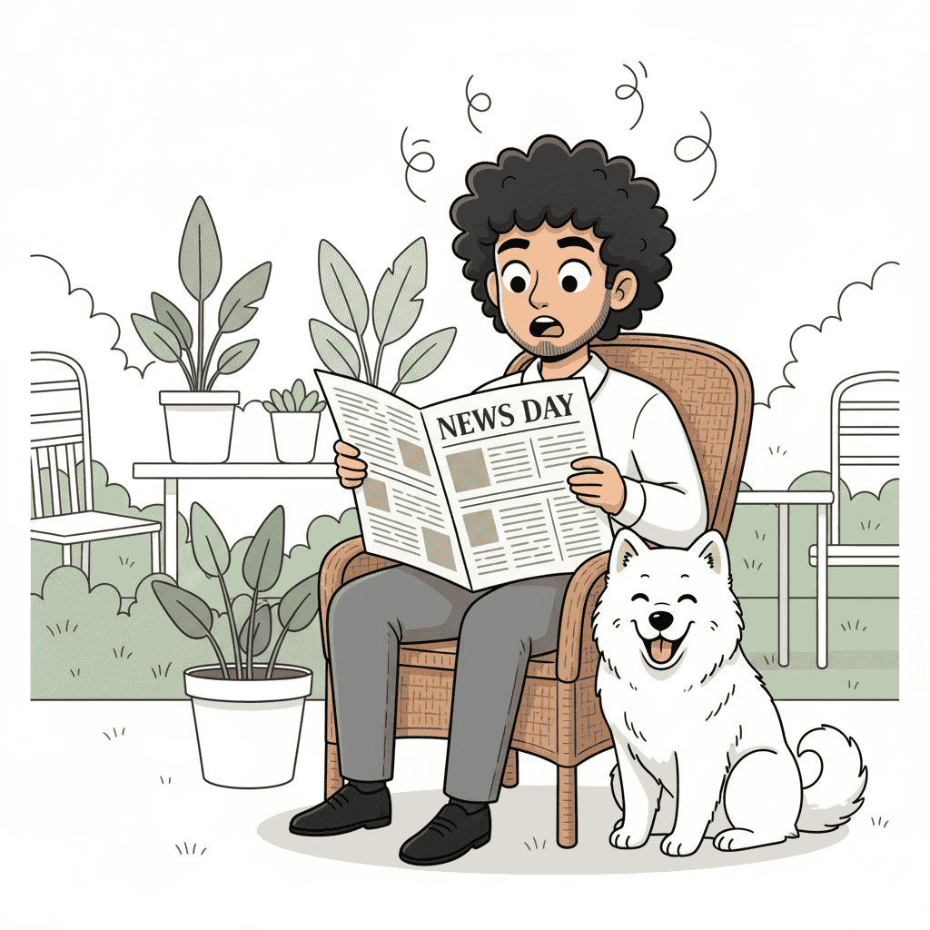 سوژه‌ای برای خنده! این تصویرسازی کارتونی شوخ و جذاب، با استفاده از قابلیت تبدیل عکس به کارتون با Gemini، به سادگی خلق شده است.