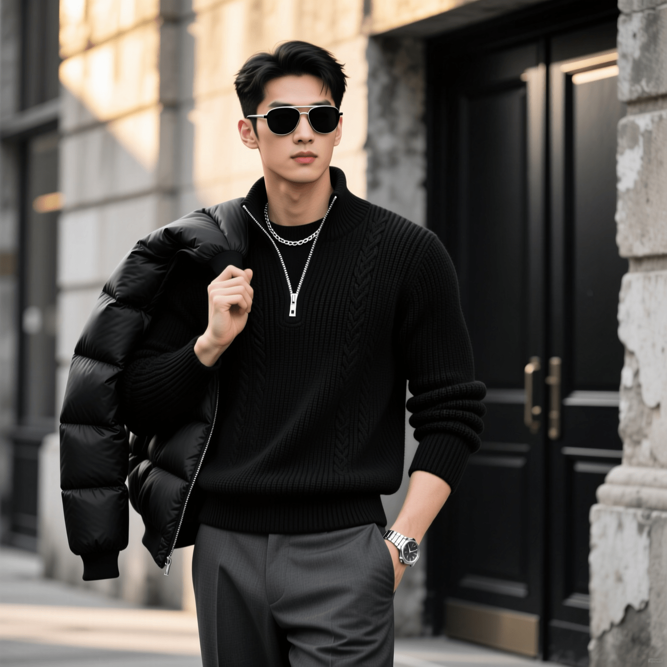 ساخت استایل کاپشن روی شانه به کمک پرامپت هوش مصنوعی کوئن