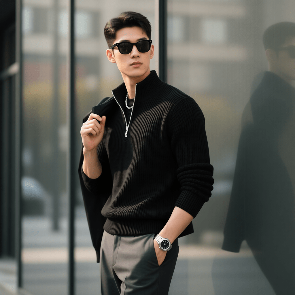 ساخت ژست مدل با نگاه به کنار به کمک Qwen AI