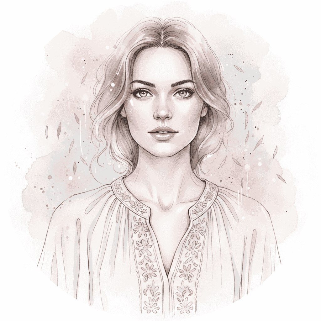 تصویری رویایی با استفاده از هوش مصنوعی ساخت عکس پروفایل و سبک آبرنگ.