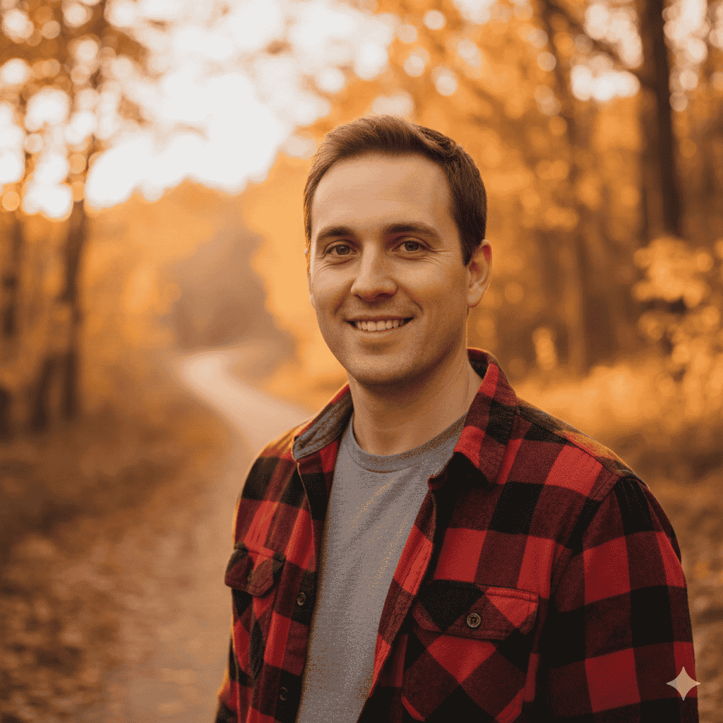 یک عکس پروفایل گرم و صمیمی در طبیعت با هوش مصنوعی ساخت عکس پروفایل.