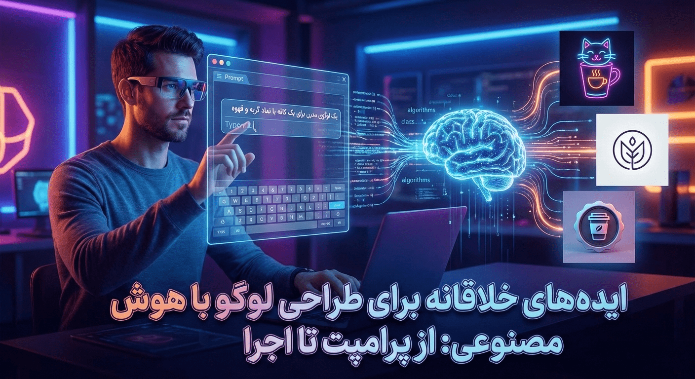 طراحی لوگو با هوش مصنوعی؛ تبدیل پرامپت متنی به طرح گرافیکی لوگو در سایت جمنای