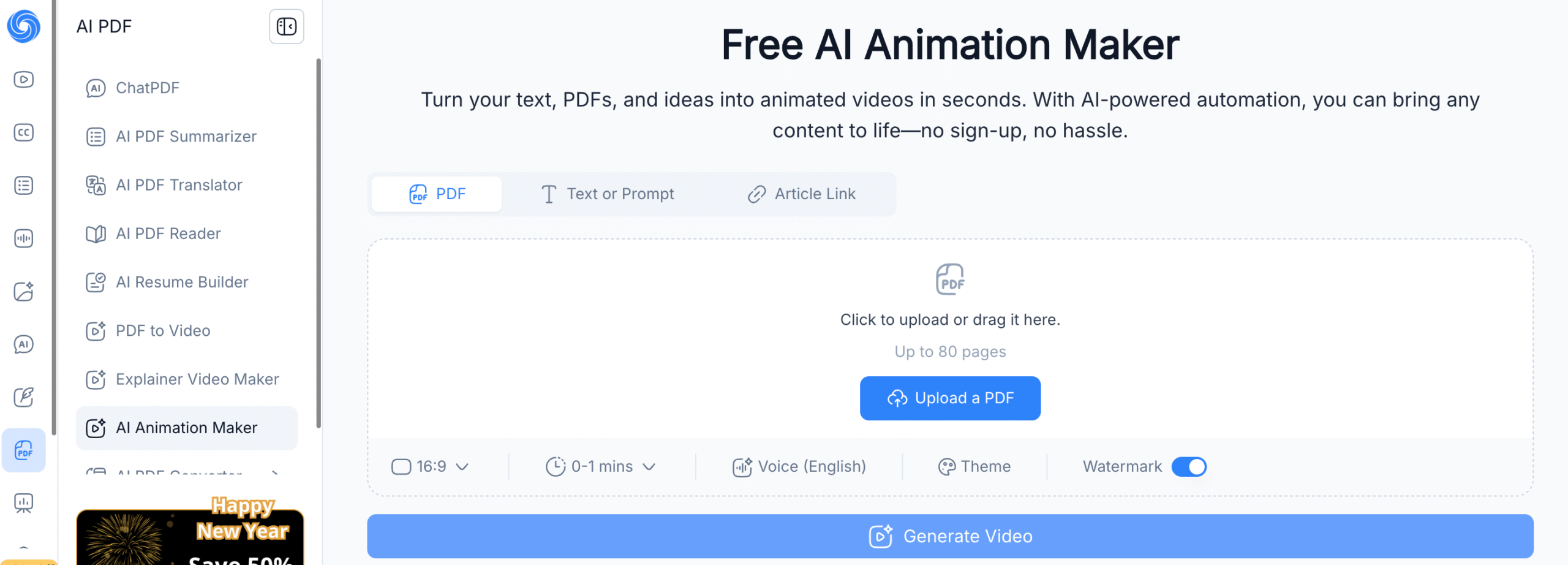 ابزار رایگان NoteGPT برای تبدیل متن و PDF به ویدیوهای انیمیشنی.