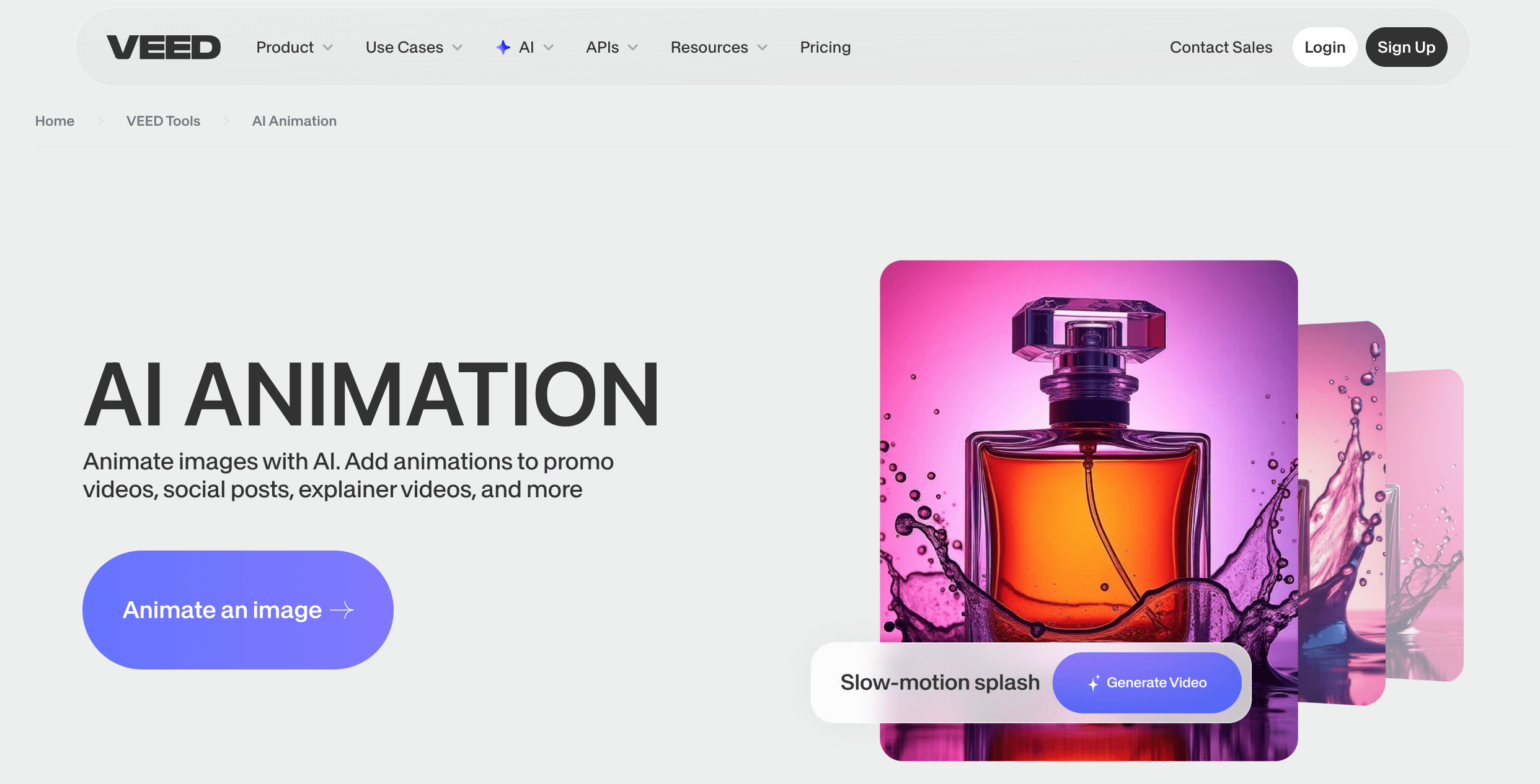 ابزار VEED برای متحرک‌سازی تصاویر با هوش مصنوعی.
