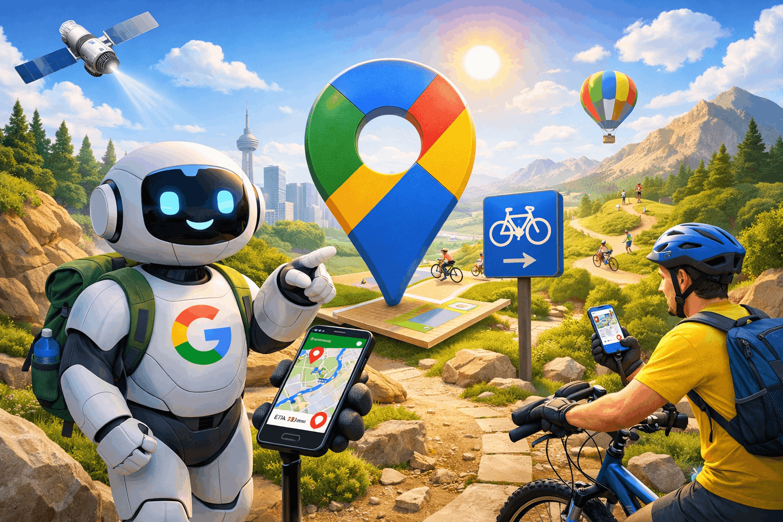 Gemini به پیاده‌روی و دوچرخه‌سواری گوگل مپ رسید