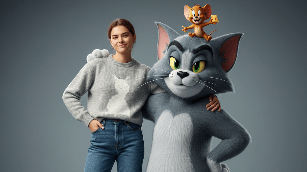 ساخت عکس هایپررئال تام و جری با پرامپت جمنای